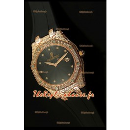 Réplique de montre Audemars Piguet Royal Oak LADY dans un boîtier en or rose