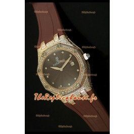 Réplique de montre Audemars Piguet Royal Oak LADY dans un boîtier en or rose