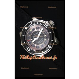 Reproduction de Montre Suisse Blancpain 500 Fathoms avec un Cadran en Carbone Gris - 1:1 Edition Miroir