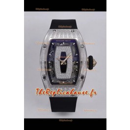 Richard Mille Super Clone RM07-01 Sertie de diamants Boîtier acier 904L Automatique Réplique Montre
