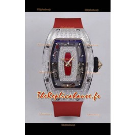 Richard Mille Super Clone RM07-01 Sertie de diamants 904L Boîtier acier Automatique Réplique Montre