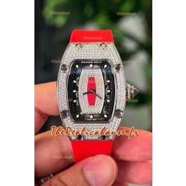 Richard Mille RM007 Sertie Diamants Cadran Noir 904L Acier Montre Suisse Superclone