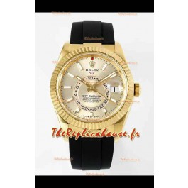Rolex Sky-Dweller REF# 336935 Montre à cadran or en or jaune 904L Boîtier acier Réplique Montre 1:1 