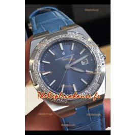 Vacheron Constantin Overseas en acier inoxydable 33MM Réplique Montre Suisse à Quartz Cadran bleu 