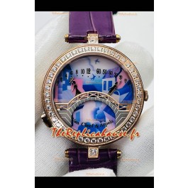 Van Cleef & Arpels Lady Arpels Pont des Amoureux en or rose Bracelet violet