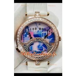 Van Cleef & Arpels Lady Arpels Pont des Amoureux en Or Rose Bracelet Blanc