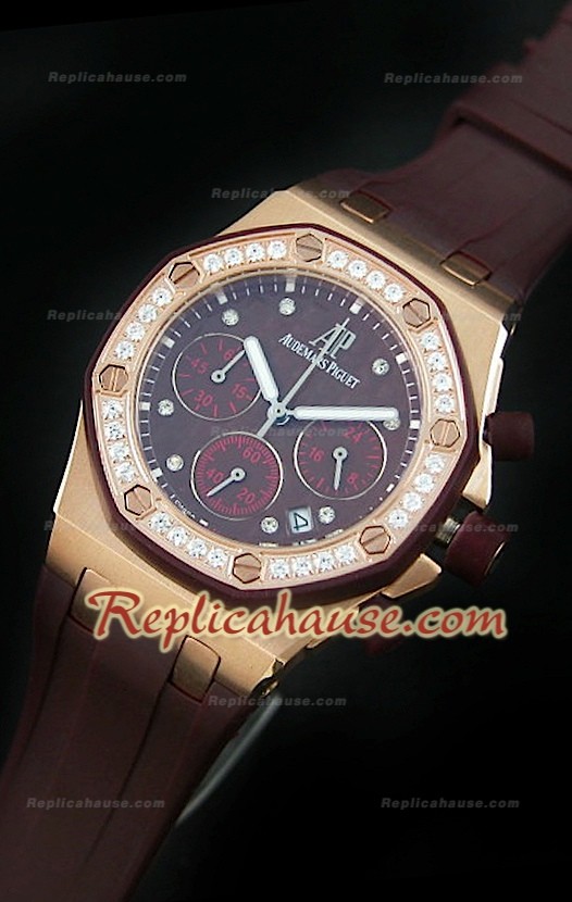 Audemars Piguet Royal Oak Offshore Femme Alinghi Maroon Montre - 38 mm