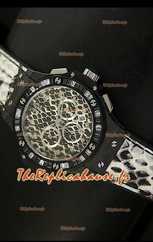 Montre Hublot Big Bang White Zebra Bang Édition boîtier noir en PVD