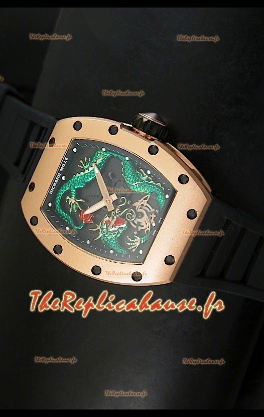 Réplique de montre suisse Richard Mille RM057 Tourbillon Jackie Chan en or rose