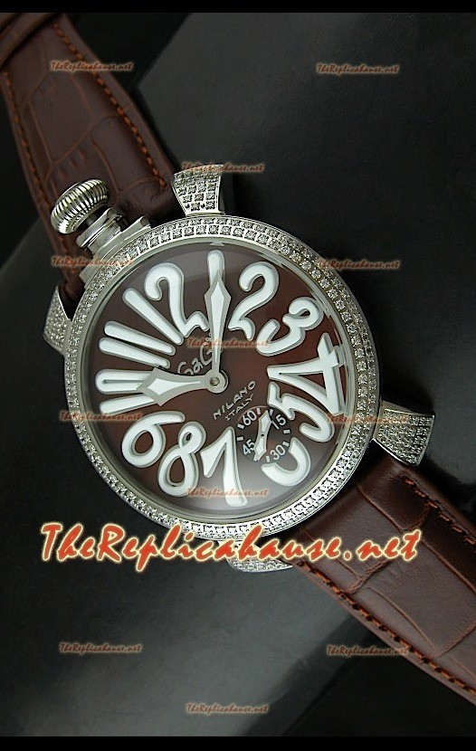 GaGa Milano Manuale Japanese Montre Cdran Marron