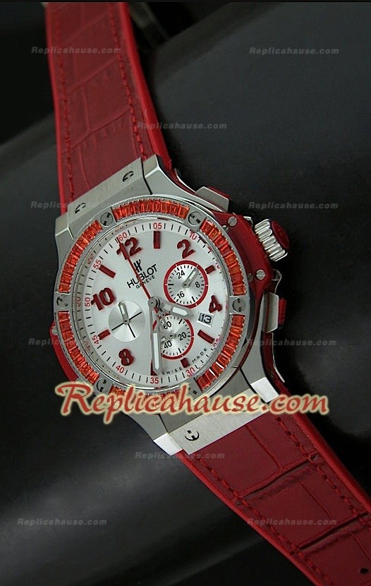 Hublot Big Bang Swiss Quartz Montre - 38MM en Rouge