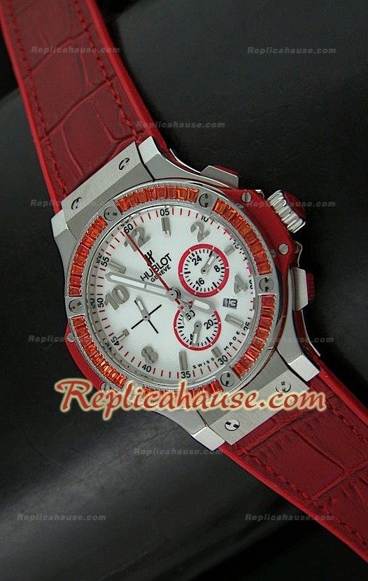 Hublot Big Bang Swiss Quartz Montre - 38MM en Rouge