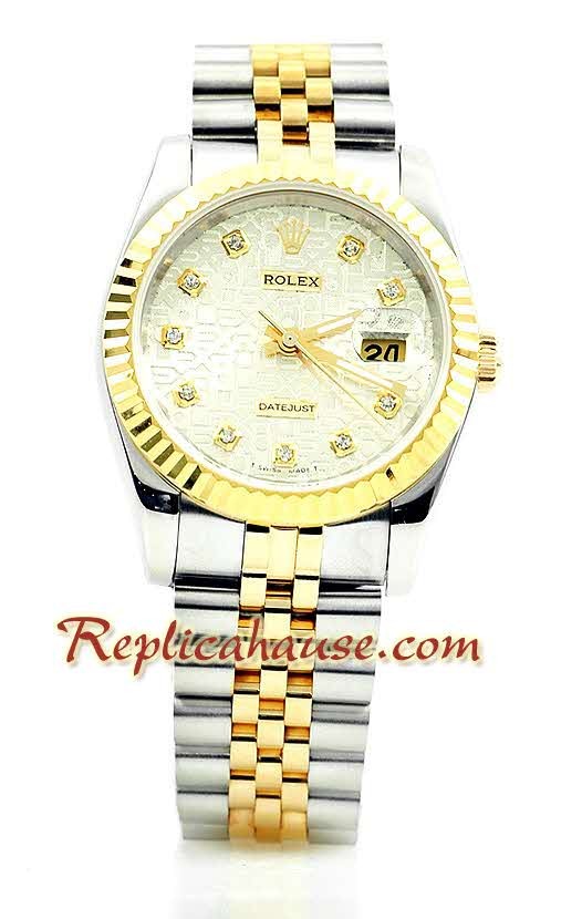Rolex Replique Datejust Two Tone Hommes Montre