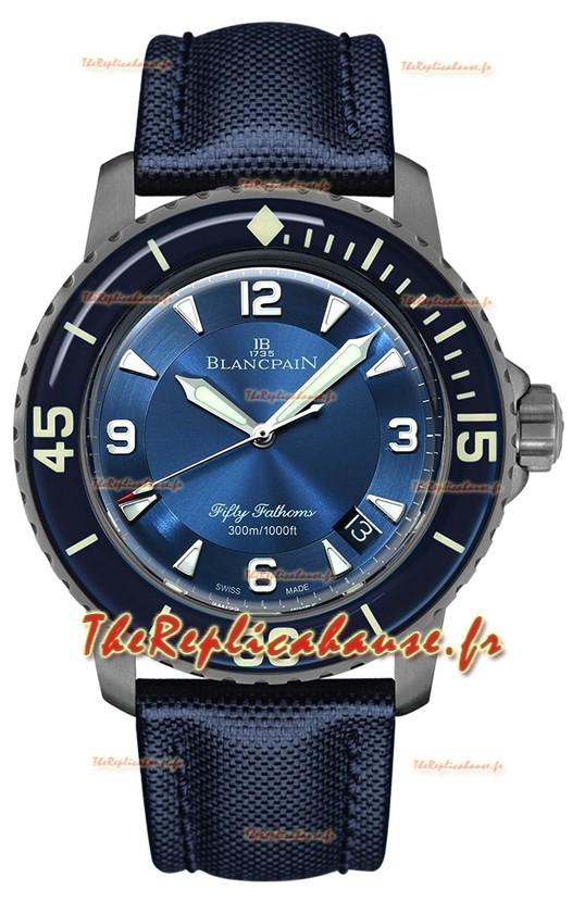 Blancpain Fifty Fathoms Automatique Titanium Edition Montre réplique 1:1 Suisse 