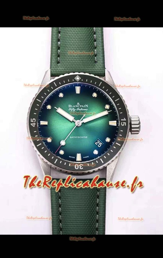 Blancpain Fifty Fathoms BATHYSCAPHE Edition Boîtier TITANIUM - Réplique Montres Miroir 1:1