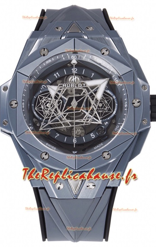 Hublot Big Bang UNICO Sang Bleu II Céramique grise Montre réplique 1:1 suisse