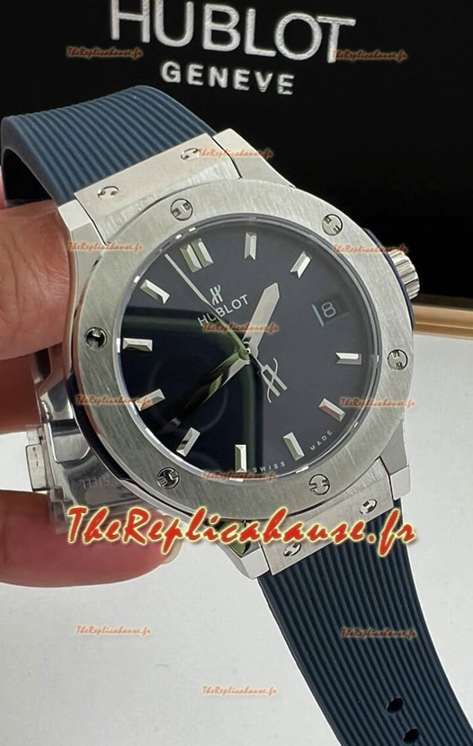 Hublot Classic Fusion en acier inoxydable 33MM Cadran bleu Mouvement suisse à quartz Montre de qualité miroir 1:1