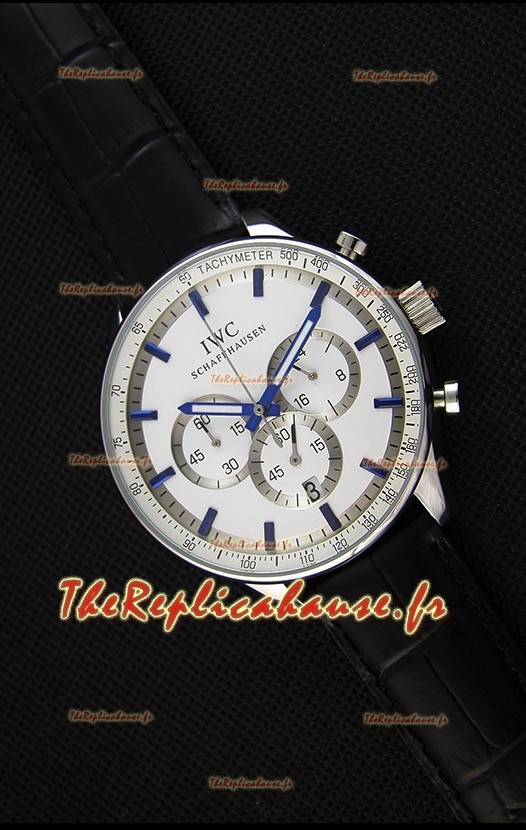 Montre IWC Schaffhausen japonnaise Réplique à mouvement à Quartz avec Cadran Blanc 