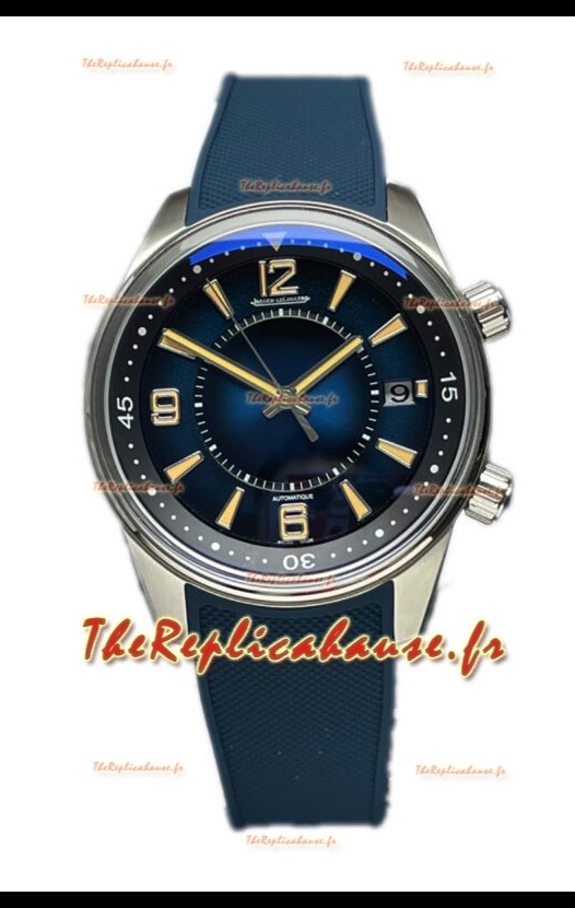 Jaeger LeCoultre Polaris Date Cadran bleu Bracelet caoutchouc Montre réplique 1:1 42MM