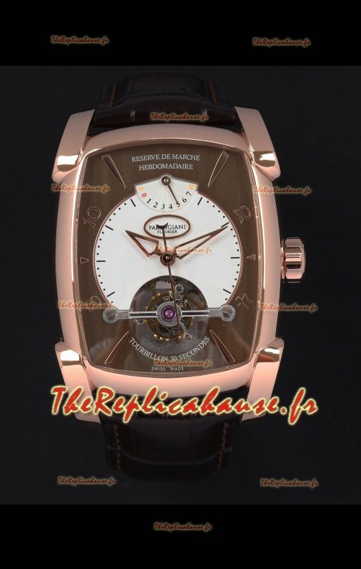 Parmigiani Fleurier Kalpa XL or rose 1:1 Tourbillon véritable Réplique Suisse 