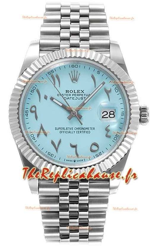 Rolex Datejust M126300 41MM ETA3235 Cadran arabe bleu Tiffany - Boîtier acier 904L 