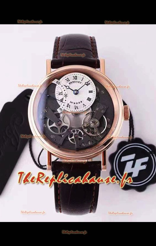 Montre Breguet Tradition 7057BR/R9/9W6 Or Rose Double Tourbillon Réplique Suisse