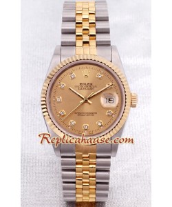 Rolex Datejust Two Tone Montre Suisse Replique