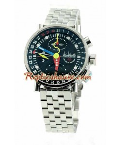 Alain Silberstein Klassik Krono Bauhaus 2 Steel Strap Montre