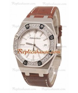 Audemars Piguet Royal Oak automatique Bracelet en Cuir Montre Suisse
