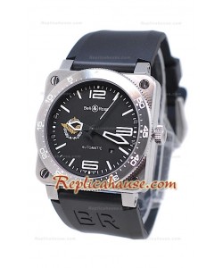Bell and Ross BR 03 Type Aviation Brushed l'acier Montre Suisse