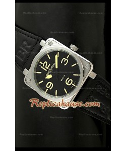 Bell and Ross BR01-94 Montre Réplique Suisse avec Cadran Noir 