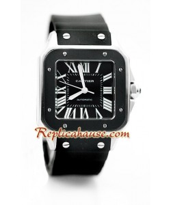 Cartier Santos 100 Rubber Strap Montre