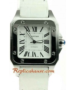 Cartier Santos 100 Suisse Mid Sized Montre