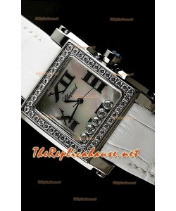 Chopard Happy Sport Femme Montre en Blanc Leather Sangle