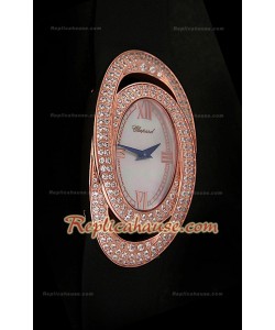Chopard Xtravagza Rose Gold Femmes Montreavec Bracelet Blanc