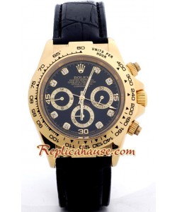 Rolex Replique Daytona 18K d' or Montre with Bracelet en Cuir