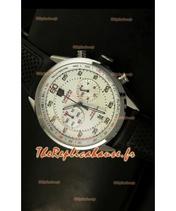 Réplique de montre Tag Heuer Carrera Calibre 36 Flyback avec cadran blanc - Mouvement Quartz