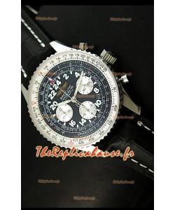 Breitling Navitimer Cosmonaute Reproduction Montre Suisse avec Cadran Noir - Reproduction EXACTE