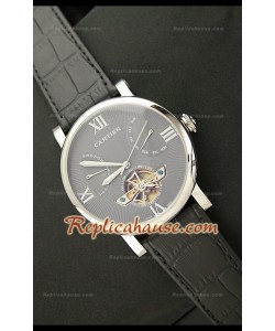 Cartier Tourbllon Japanese Replica Montre avec Cadran Gris