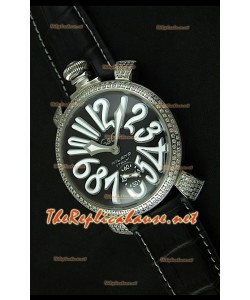 GaGa Milano Manuale Japanese Montre Cadran Noir