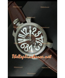 GaGa Milano Manuale Japanese Montre Cdran Marron