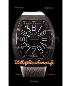 Franck Muller Vanguard boîtier en carbone noir index montre suisse