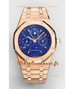 Audemars Piguet Royal Oak Calendrier Perpétuel Réplique Suisse Acier 904L et Boîtier Or Rose