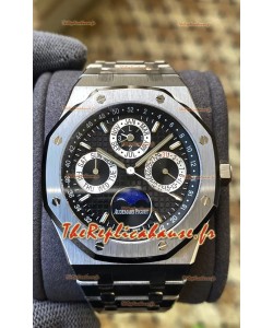 Audemars Piguet Royal Oak Calendrier perpétuel Réplique Suisse 904L Acier avec cadran noir 