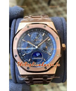 Audemars Piguet Royal Oak Quantième Perpétuel Réplique Suisse 904L Acier Boîtier Or Rose