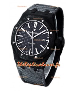 Audemars Piguet Montre Royal Oak Ref.15400 Boîtier en carbone forgé Cadran noir Réplique 1:1
