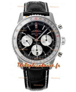Breitling Navitimer B01 Chronograph 43 Cadran Noir - Boîtier Acier 904L Réplique Suisse 1:1