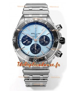 Breitling Chronomat B01 42 Edition Suisse 904L Boîtier Acier Cadran Bleu Montre Réplique 1:1 