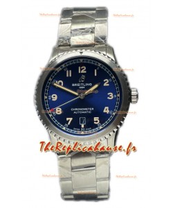 Breitling Navitimer Aviator 8 Automatic 41 Cadran Bleu Bracelet Acier Réplique Montre 1:1 Suisse 