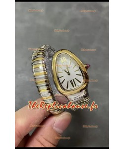 Bvlgari Serpenti Edition Montre à boîtier en or jaune bicolore en qualité miroir 1:1